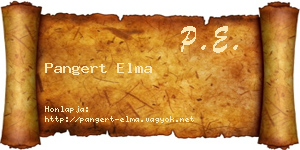 Pangert Elma névjegykártya